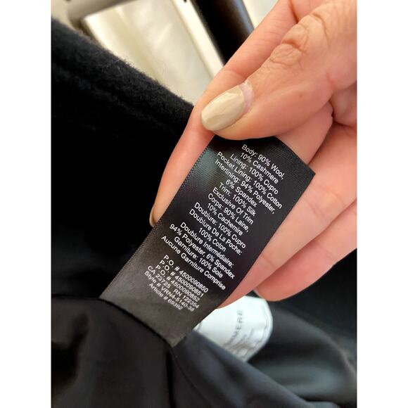 Wilfred Laval Black Wool Cashmere Coat size S small - Picture 10 of 12